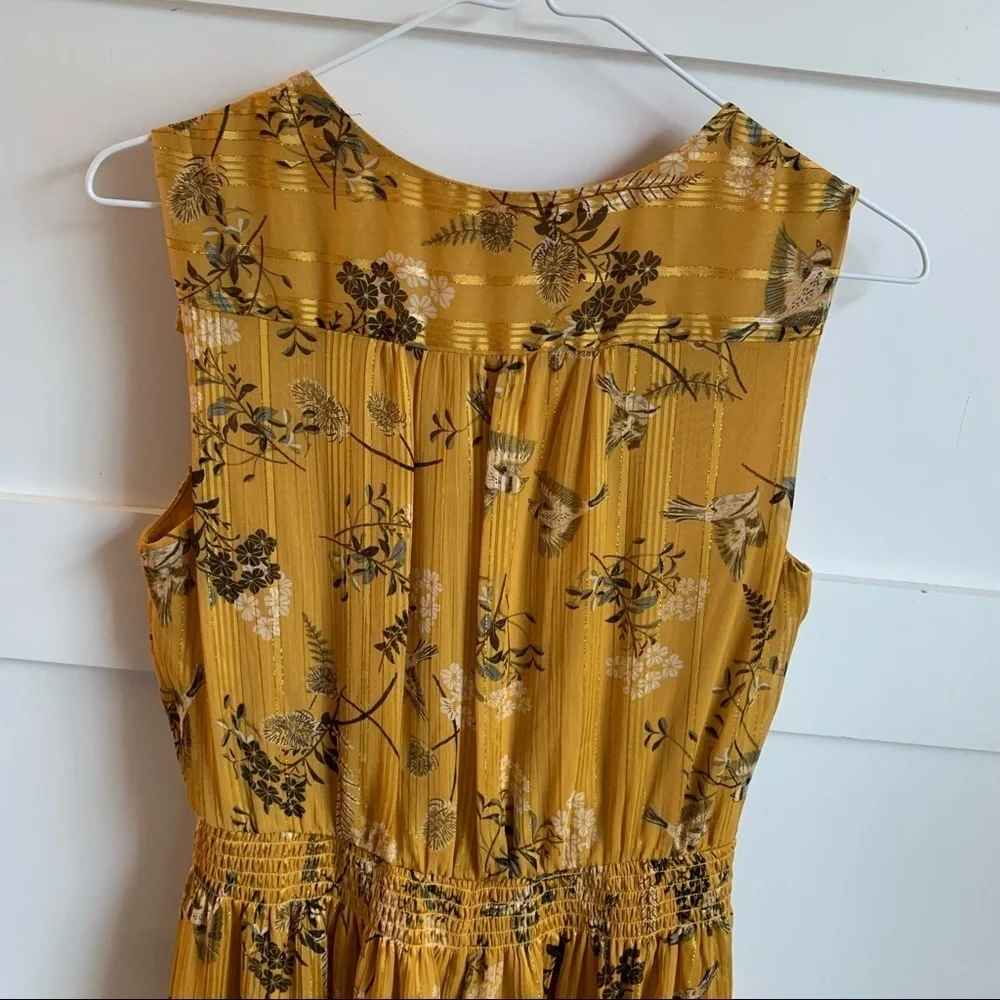 MAGGY LONDON | EUC Golden Yellow Boho Midi Dress 2